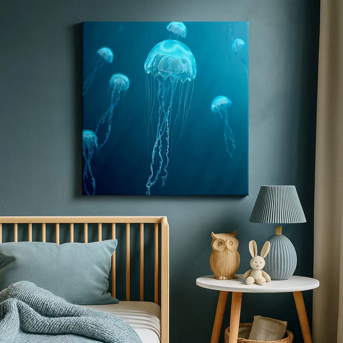 Canvastavla - Bild på duk - Havets dans - 30x30 cm