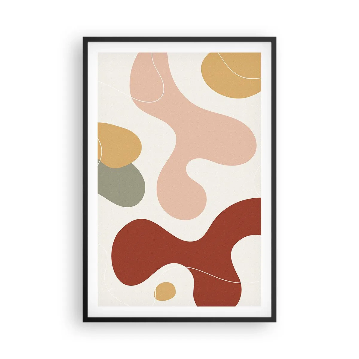 Affisch i svart ram - Ornamental zig-zack? - 61x91 cm