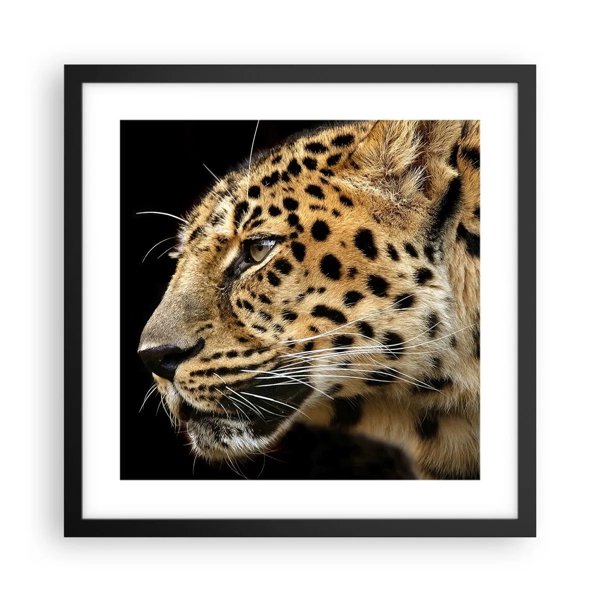 Affisch i svart ram - Lugn, fokuserad, redo - 40x40 cm