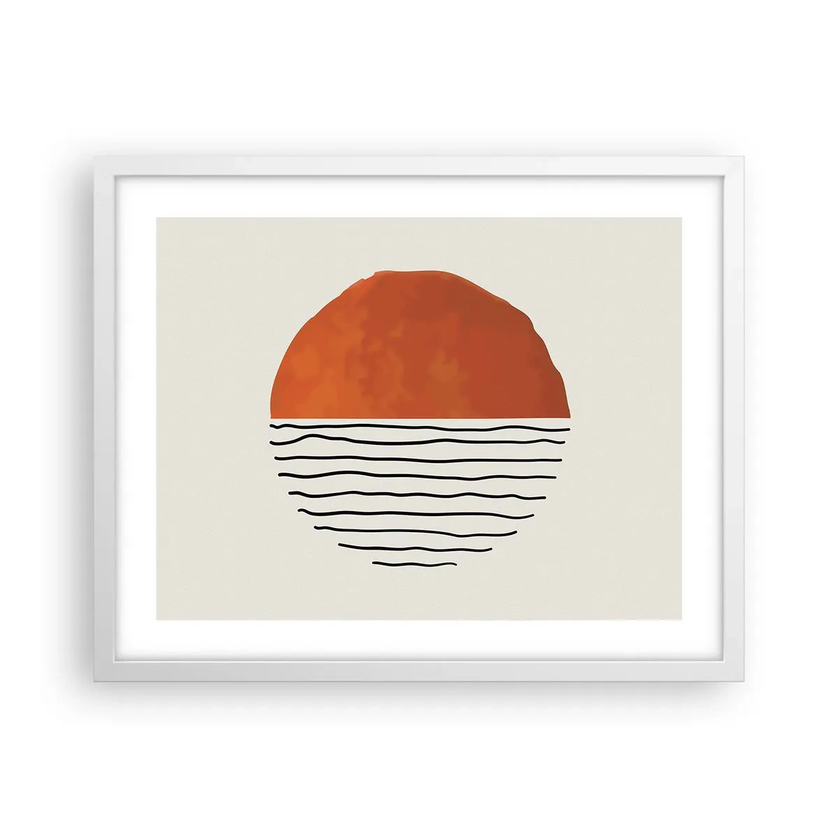 Affisch i vit ram - I japansk stämning - 50x40 cm