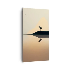 Canvastavla - Bild på duk - Herre på sjön - 65x120 cm