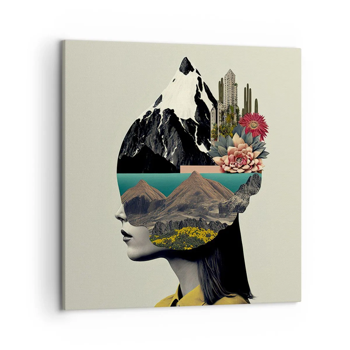 Canvastavla - Bild på duk - Kvinnan - alltid ett mysterium - 50x50 cm