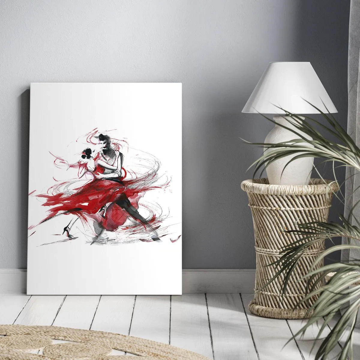 Canvastavla - Bild på duk - Tango - passionens rytm - 55x100 cm