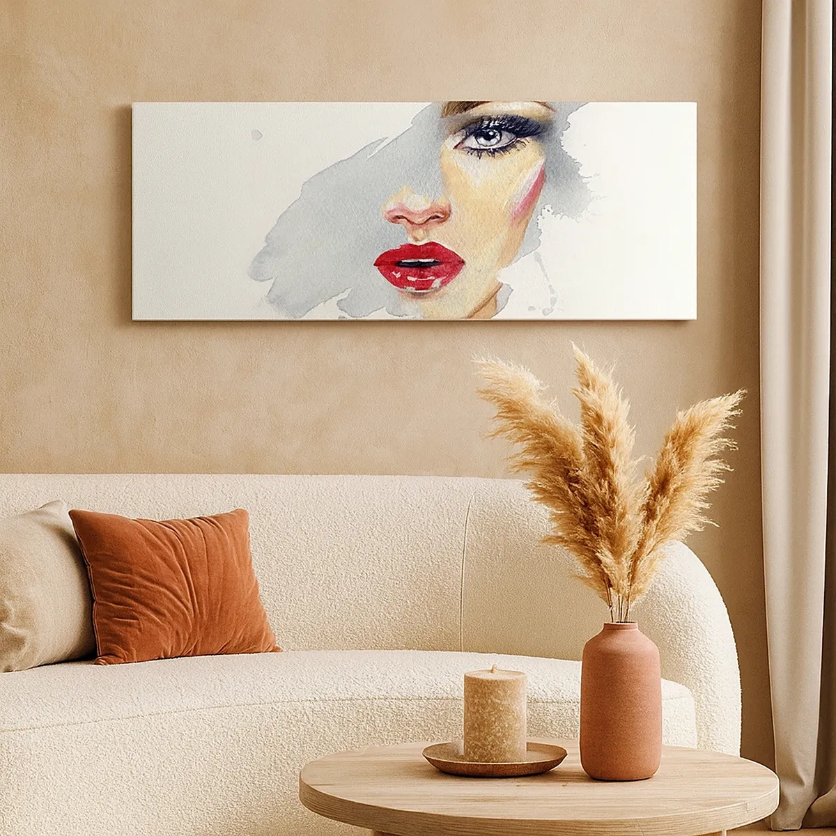 Canvastavla - Bild på duk - Reflektion i vattendroppe - 30x30 cm