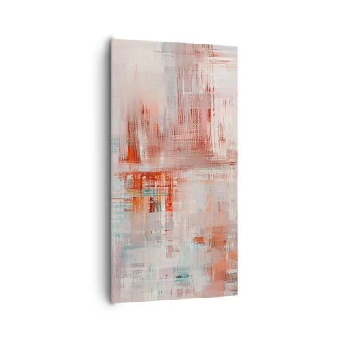 Canvastavla - Bild på duk - Dimmigt. Rosa - 65x120 cm