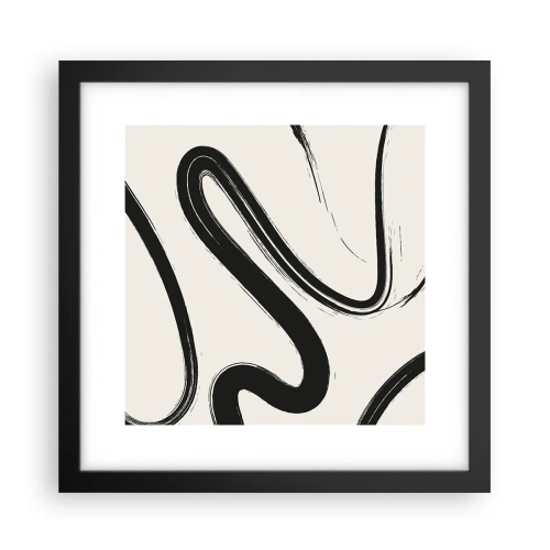 Affisch i svart ram - Svart och vit elegans - 30x30 cm