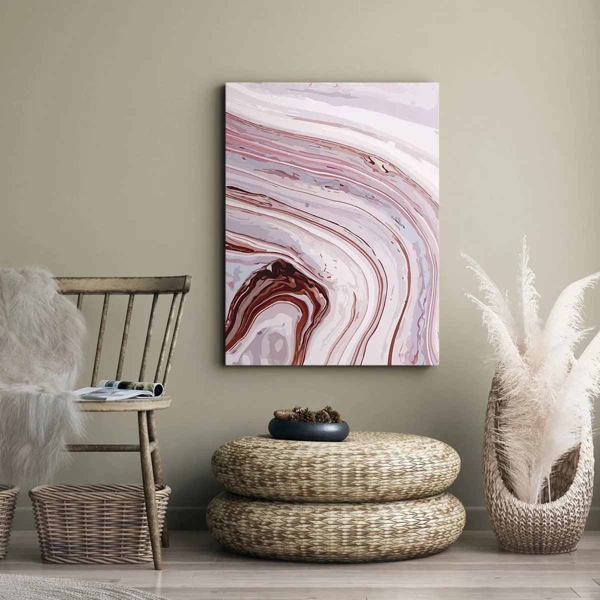 Canvastavla - Bild på duk - Rakt fram, sedan neråt åt höger - 50x70 cm