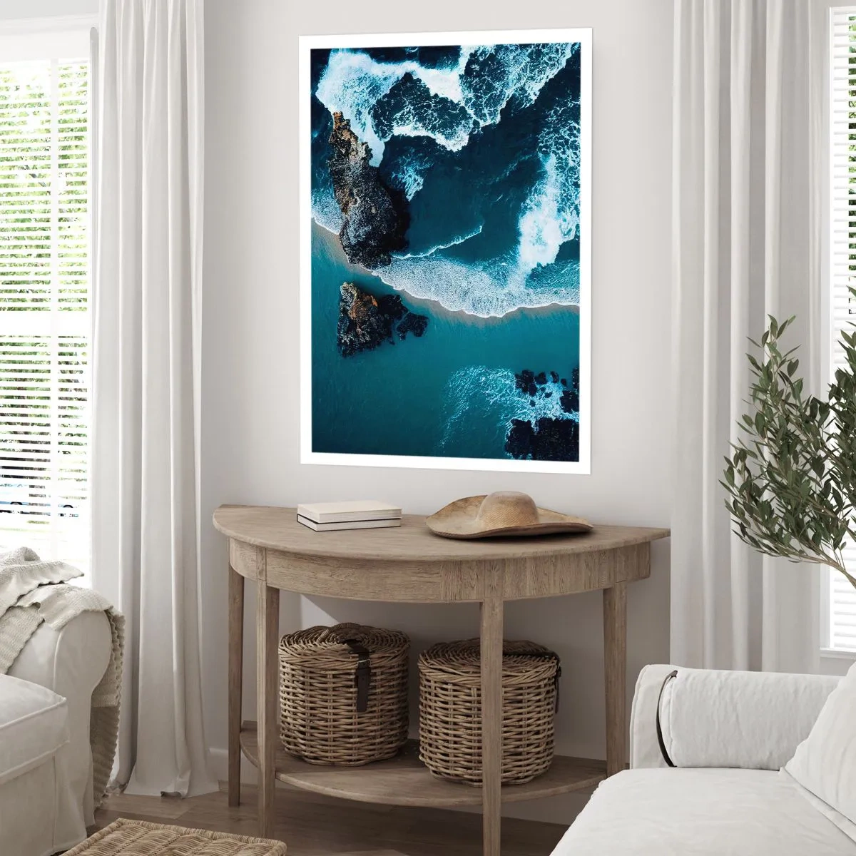 Affisch - Insvept i vågorna - 70x100 cm