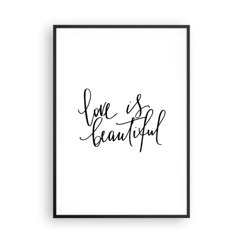 Affisch i svart ram - Läs och upprepa - 70x100 cm