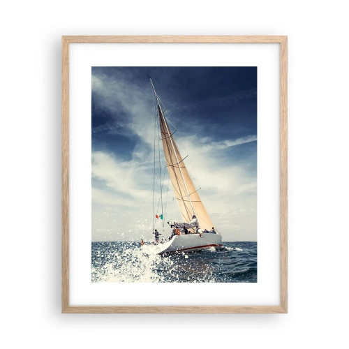 Affisch i ram av ljusek - De hinner inte ikapp oss! - 40x50 cm