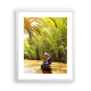 Affisch i vit ram - Genom en palmravin - 40x50 cm