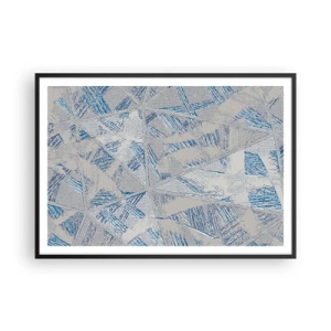 Affisch i svart ram - I en gråblå labyrint - 100x70 cm