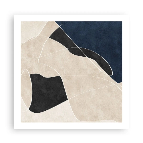 Affisch - Abstrakt komposition - färgkontrast - 60x60 cm