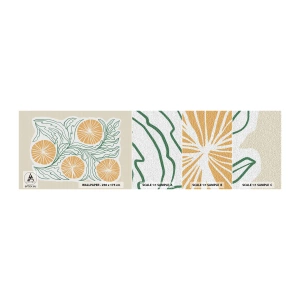 Provbit av självhäftande fototapet Deluxe Sticker - Etniskt med en touch av abstraktion - Boho, Citron, Minimalism - 100x30 cm