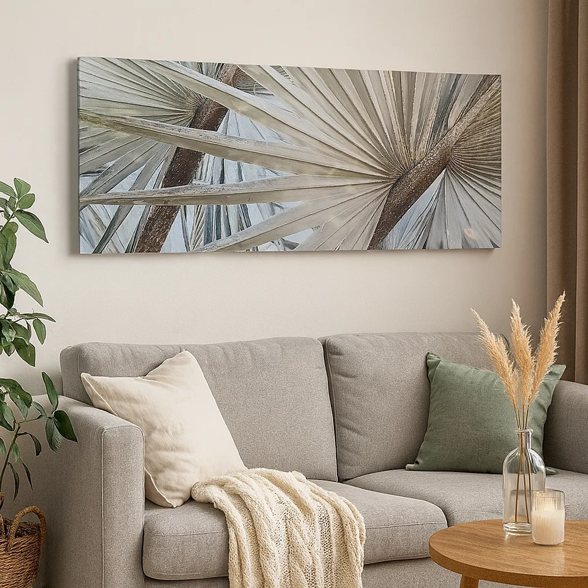 Canvastavla - Bild på duk - Solfjädrarna i tropikerna - 30x30 cm