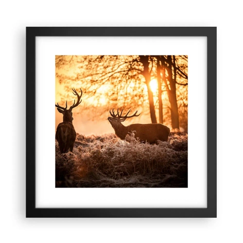 Affisch i svart ram - Jägarens dröm - 30x30 cm
