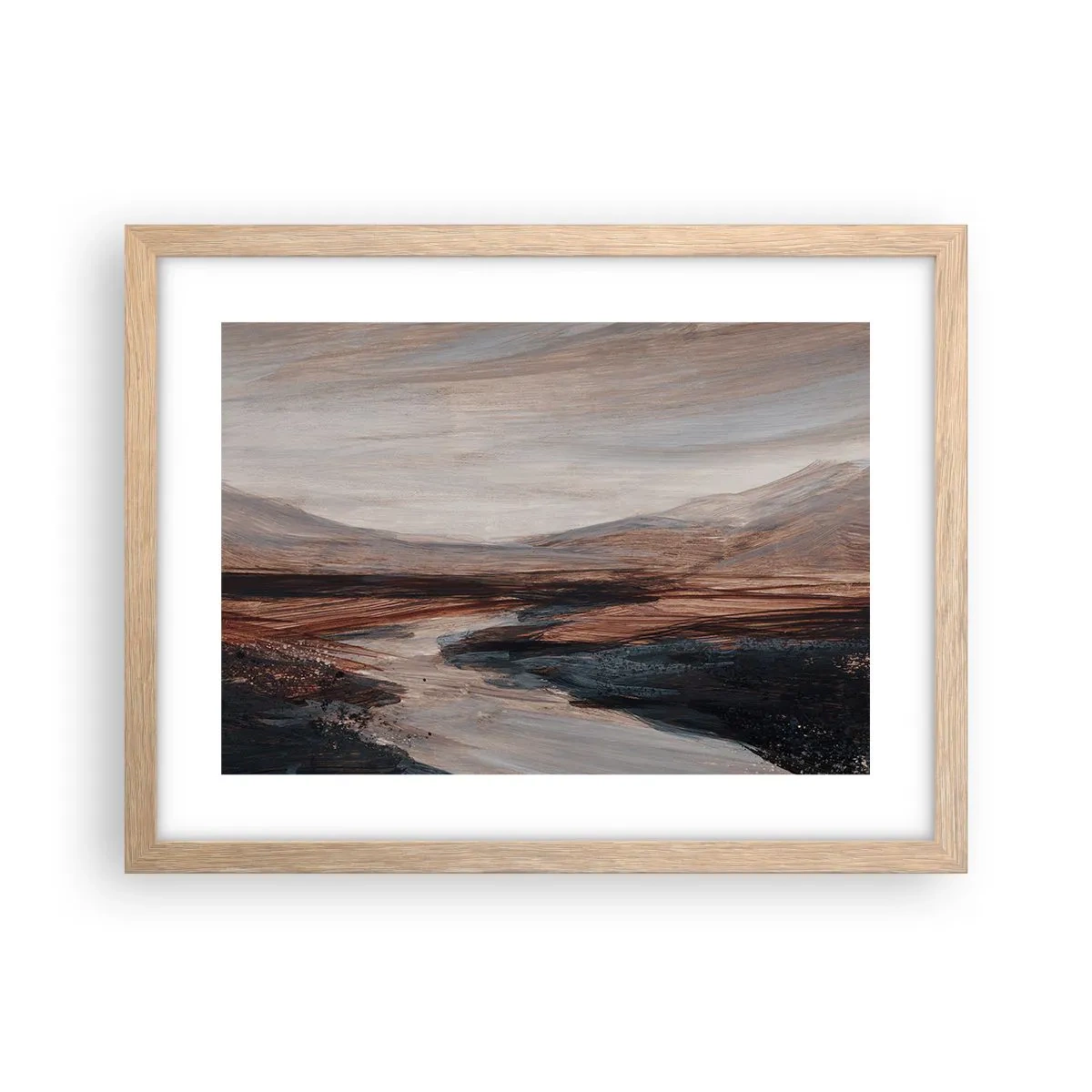 Affisch i ram av ljusek - Fridfull dal - 40x30 cm