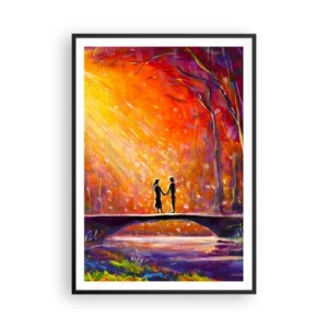 Affisch i svart ram - Himlen älskar också dem - 70x100 cm