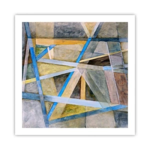 Affisch - Rakt fram eller diagonalt? - 60x60 cm