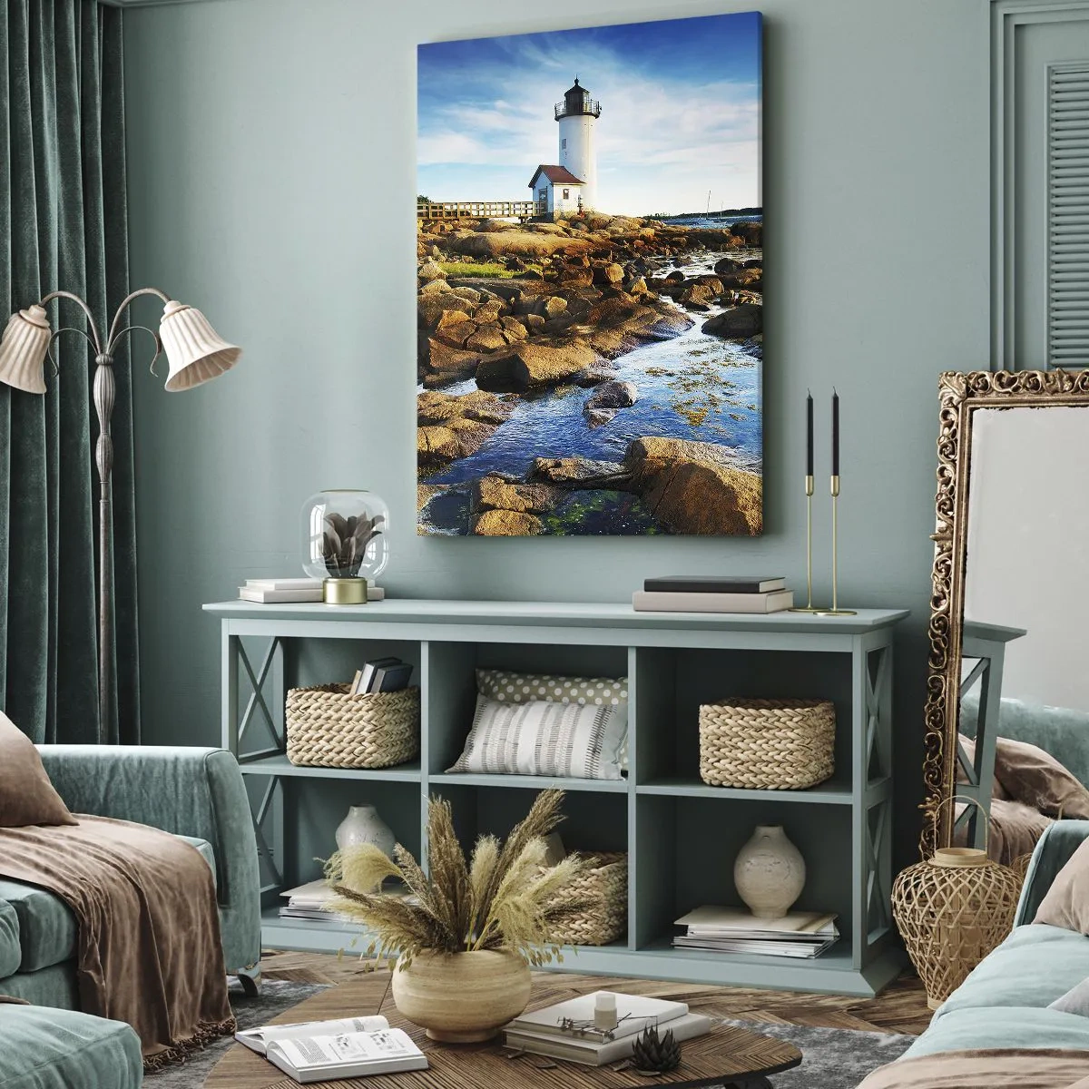 Canvastavla - Bild på duk - Kom lyckligt tillbaka, jag väntar - 55x100 cm