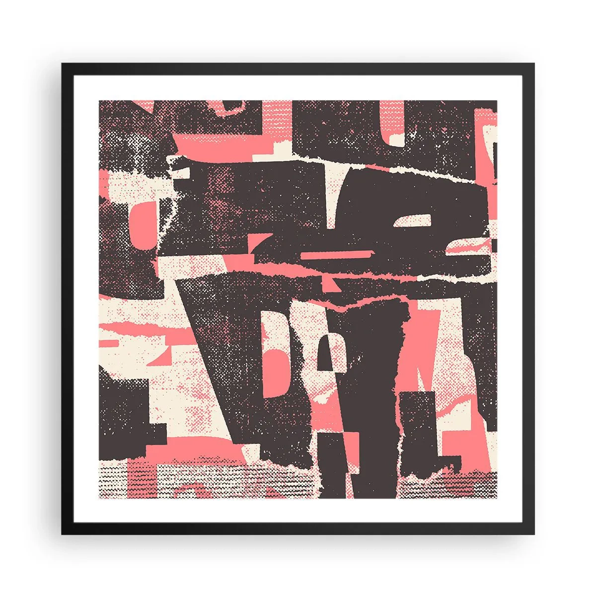 Affisch i svart ram - Allt liv och rörelse - 60x60 cm