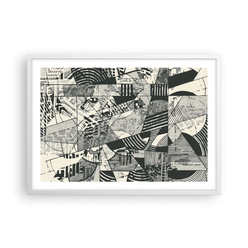 Affisch i vit ram - Nutidens dynamik - 70x50 cm