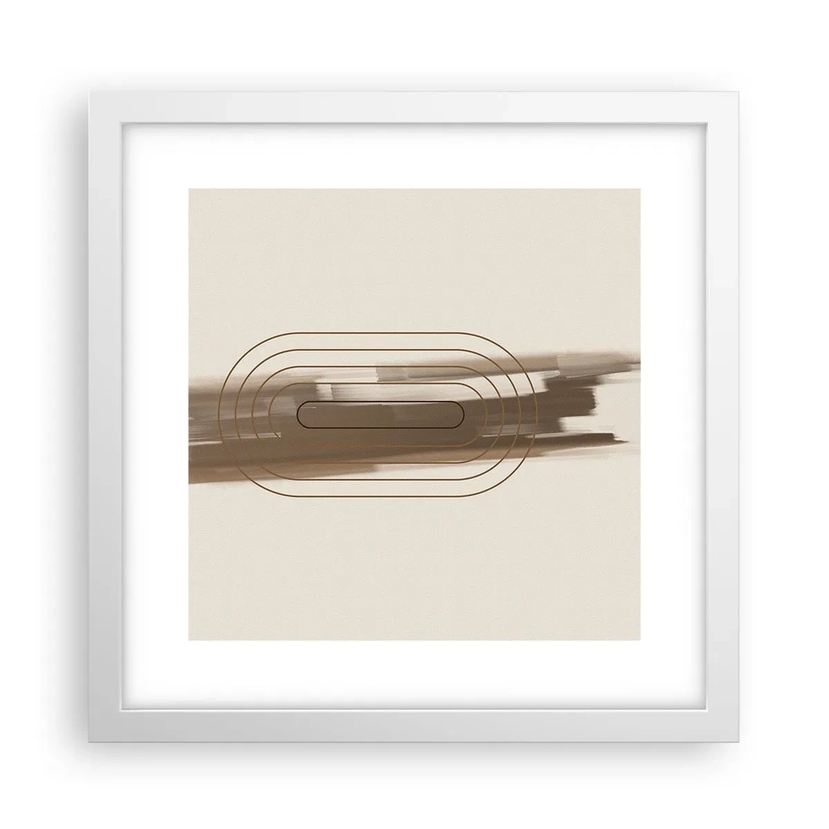 Affisch i vit ram - Grå blåst - 30x30 cm