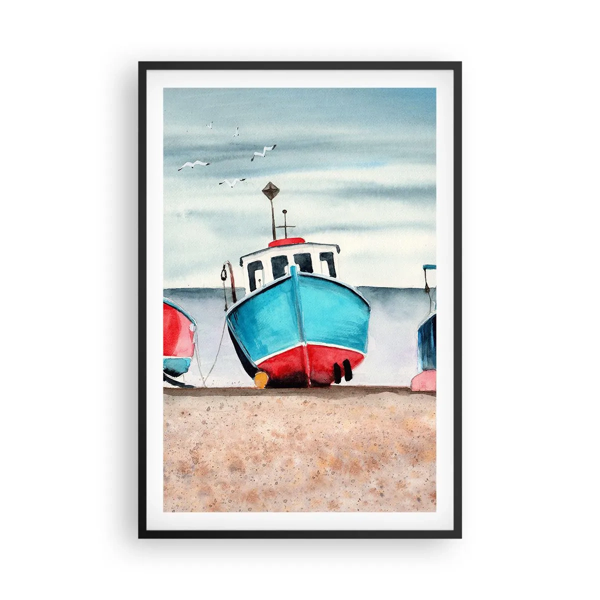 Affisch i svart ram - Redo för fångst - 61x91 cm