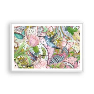 Affisch i vit ram - Inbäddade i klätterväxter - 91x61 cm