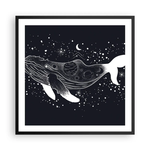 Affisch i svart ram - I universumets hav - 60x60 cm