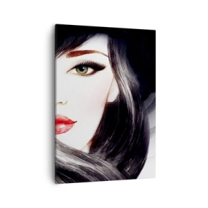 Canvastavla - Bild på duk - Safirfärgad blick - 50x70 cm