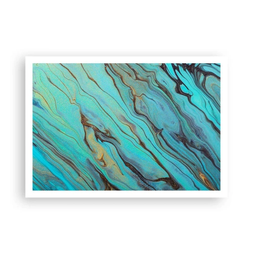 Affisch - Turkost tidvatten - 100x70 cm