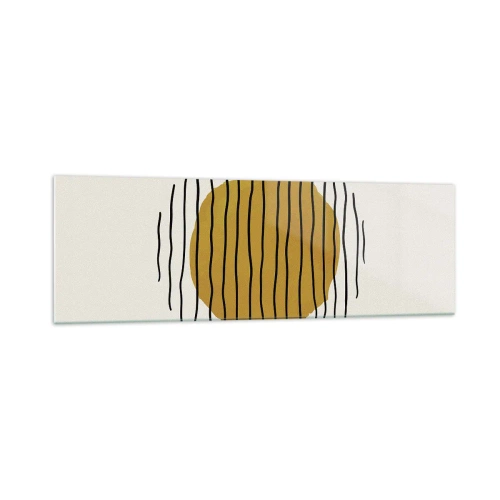 Glastavla - Bild på glas - Abstraktion som darrar av glöd - 160x50 cm