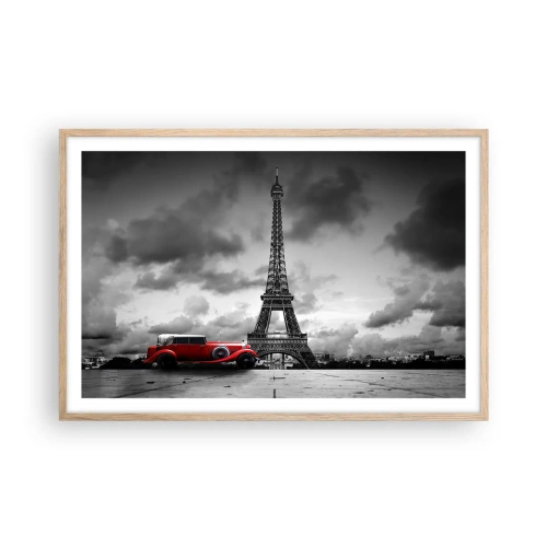 Affisch i ram av ljusek - Inte så länge sedan i Paris - 91x61 cm