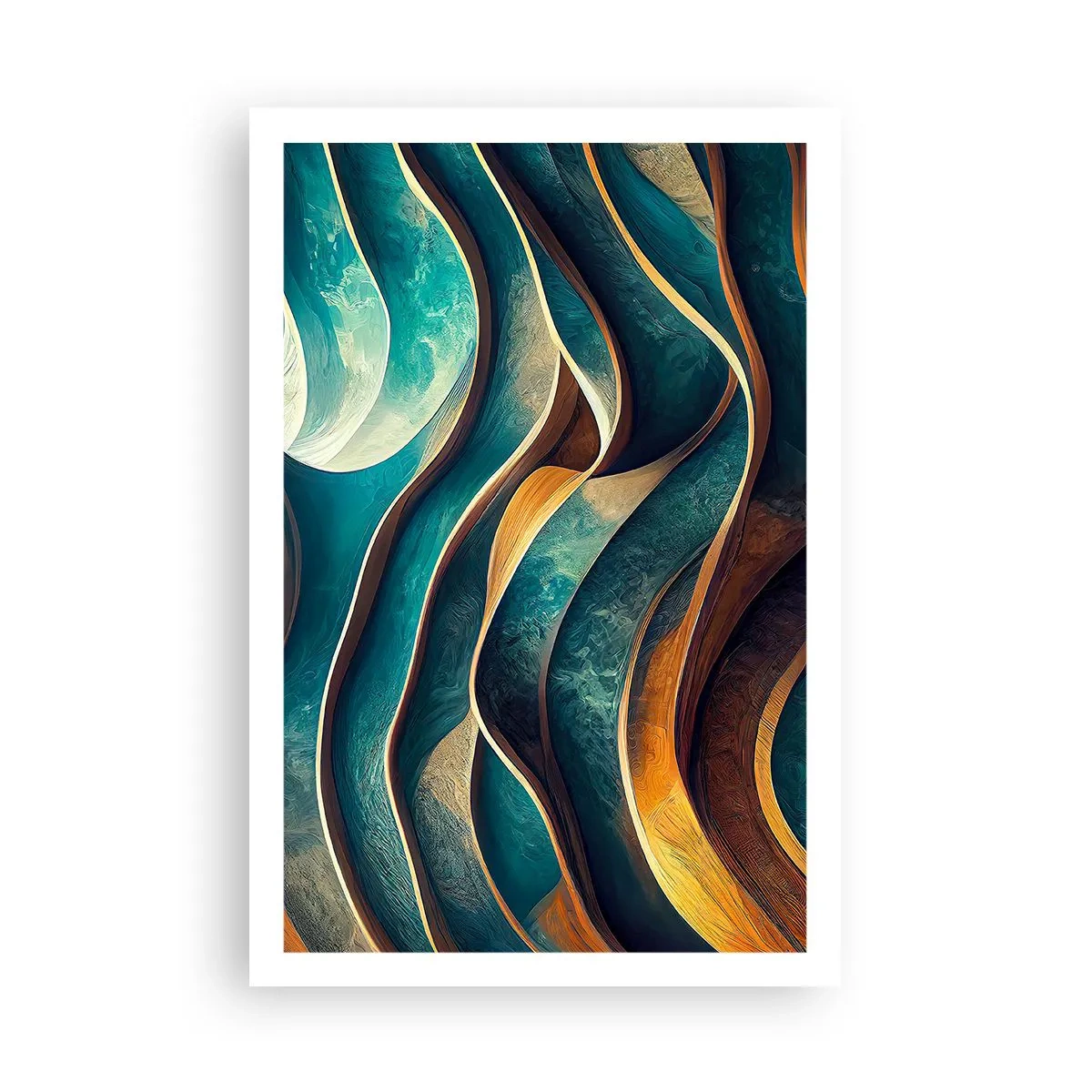 Affisch - Meandrar av blått - 61x91 cm