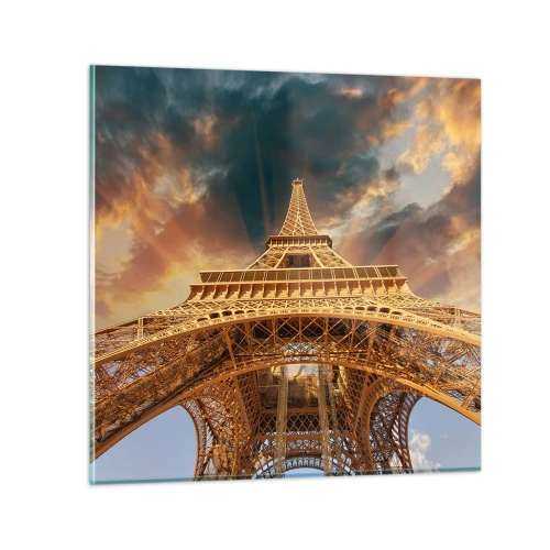 Glastavla - Bild på glas - Hur mänskligheten nådde himlen - 60x60 cm