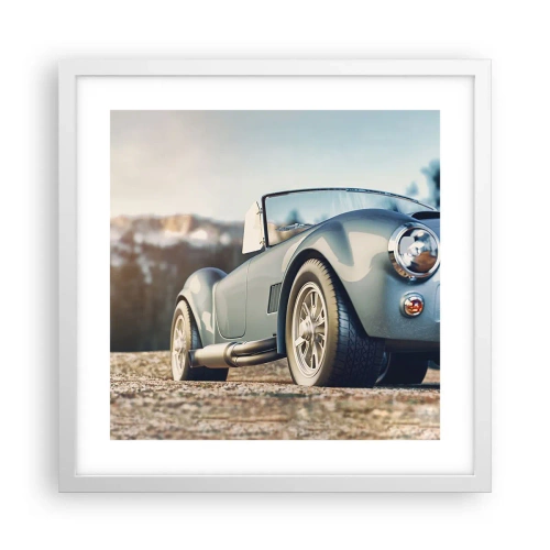 Affisch i vit ram - Det är stilen som räknas - 40x40 cm