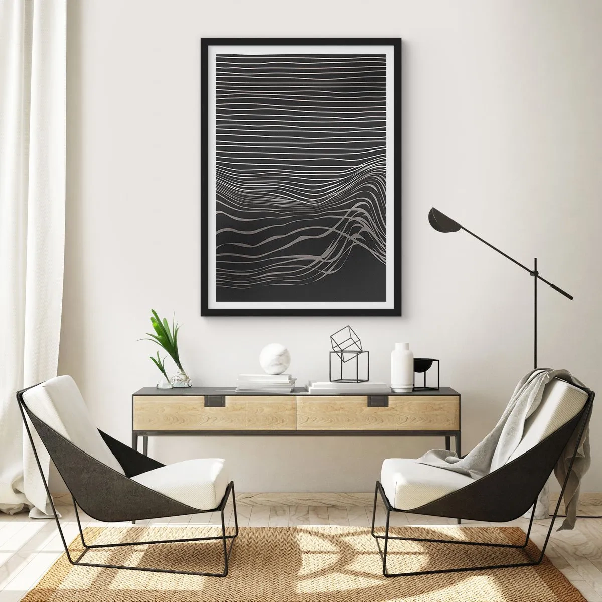 Affisch i svart ram - Rytm och accent - 40x50 cm