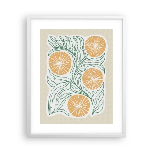 Affisch i vit ram - Etniskt med en touch av abstraktion - 40x50 cm