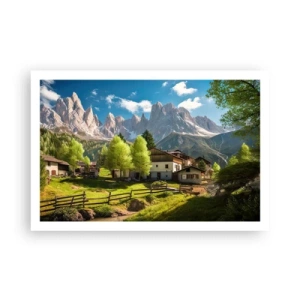 Affisch - Alpin idyll - 91x61 cm