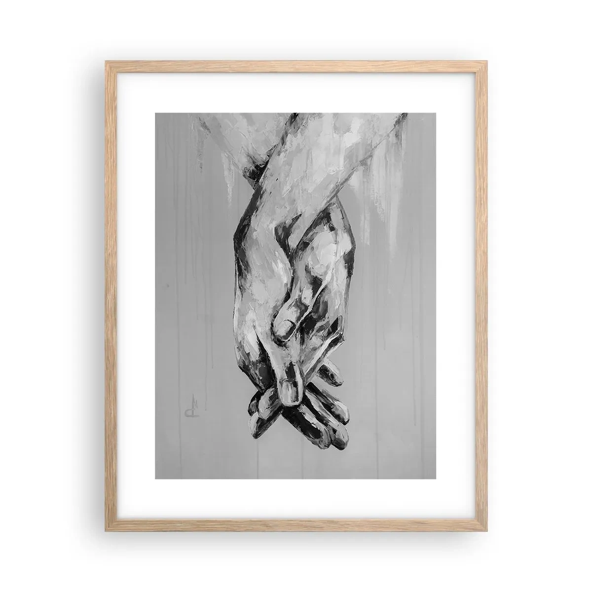 Affisch i ram av ljusek - Början... - 40x50 cm