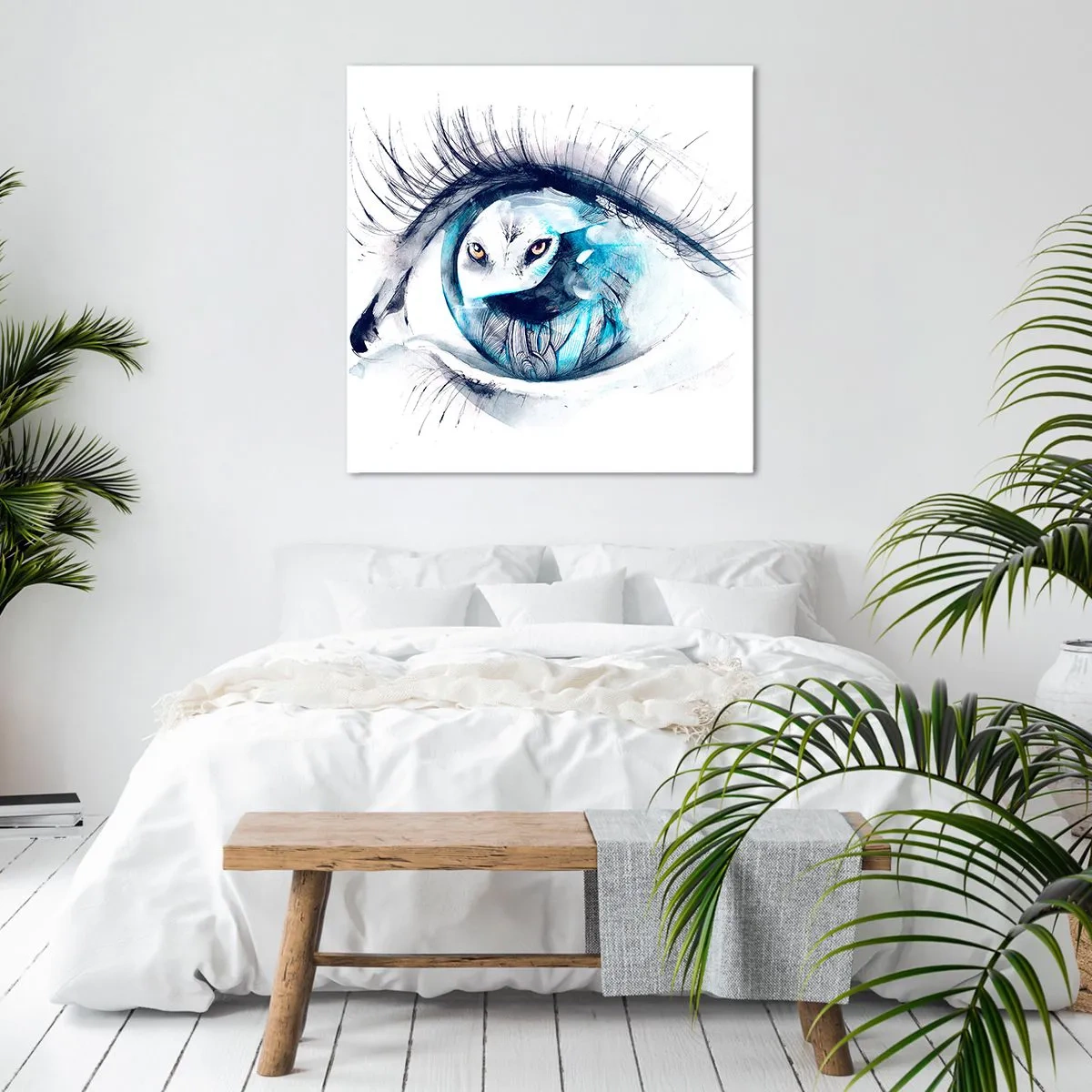 Canvastavla - Bild på duk - Öga mot öga med det vilda - 40x40 cm