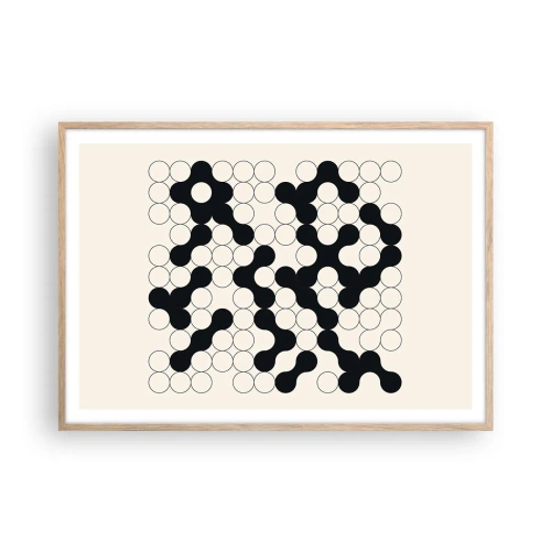 Affisch i ram av ljusek - Kinesiskt spel - variation - 100x70 cm