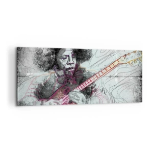 Canvastavla - Bild på duk - På musikens vågor - 120x50 cm