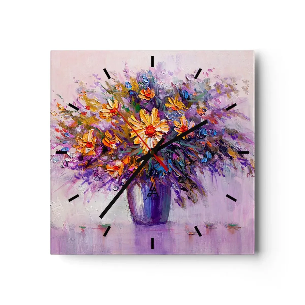 Väggklocka - Klocka på glas - Doftar sött, ser sött ut - 30x30 cm