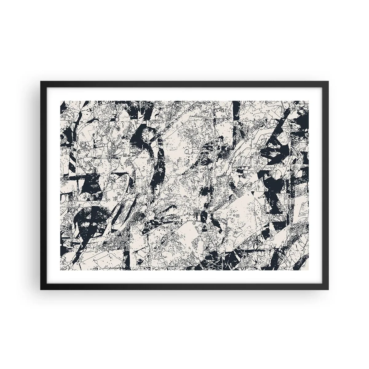 Affisch i svart ram - Motsatsernas interpenetration - 70x50 cm