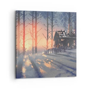 Canvastavla - Bild på duk - det är bara solen som tittar in här - 70x70 cm