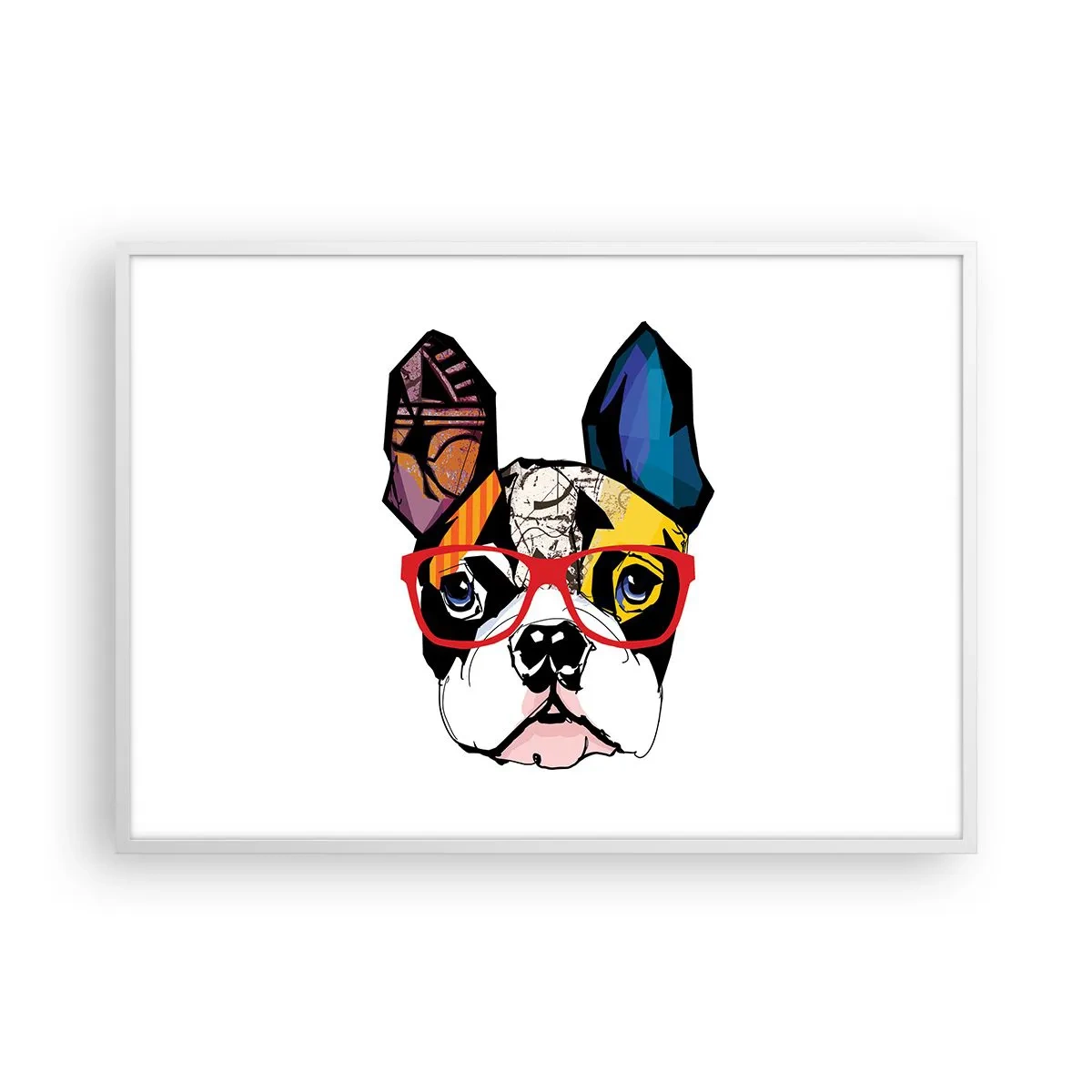 Affisch i vit ram - Intellektuell - 100x70 cm