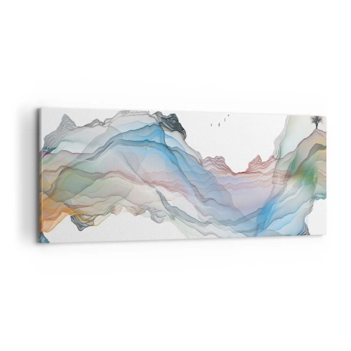 Canvastavla - Bild på duk - Mot kristallfjäll - 100x40 cm