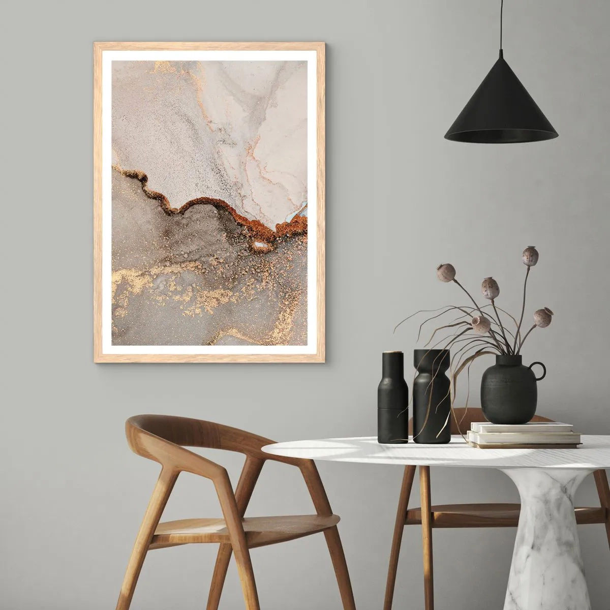 Affisch i ram av ljusek - På färgernas gräns - 40x50 cm